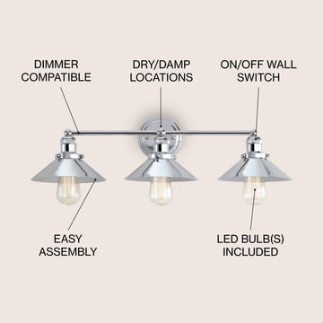 July Metal Shade Sconce
